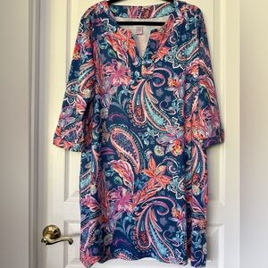 Multicolor Floral/paisley Dress XL EUC